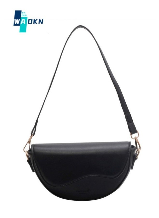 WAOKN - Women's Popular Retro Shoulder Bag, Ladies Versatile Fashion Armpit Small Square Bag Crossbody Bag Sling Bag Side Bag Carry Bag, PU Leather Carry Bag for College Students and Teenagers - Image 1