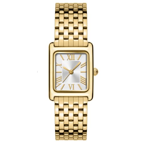 Asan Ge Watches for Women Vintage Bracelet Roman Dial Japanese Movement Rectangular Case Watch 3ATM Waterproof Self-Adjust Watch Size Without Tools - Image 1