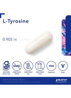 Pure Encapsulations Ltyrosine ; Amino Acid Supplement For Sleep Thyroid Support And Memory* ; 90 Capsules  - Image 5