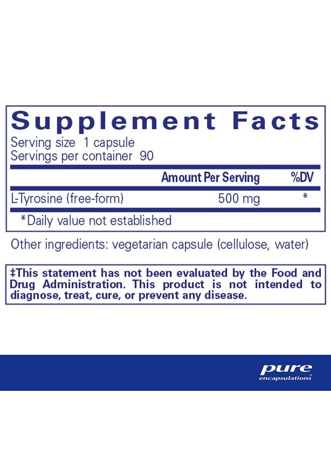 Pure Encapsulations لايتيروسين؛ مكمل حمض أميني لدعم النوم والغدة الدرقية والذاكرة*؛ 90 كبسولة - Image 3