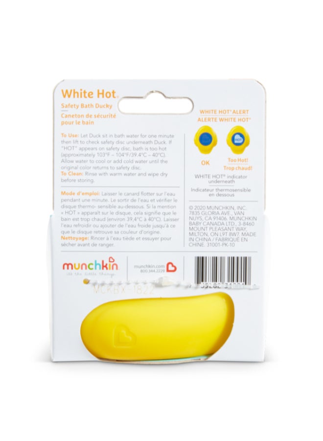 Munchkin White Hot® Ducky 0M+ Baby Bath Toy with Water Temperature Indicator Safety Duck - Image 5