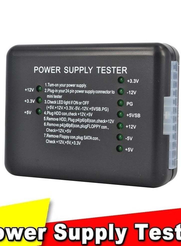 PC Power Supply Tester SMPS 20/24 Pin PSU ATX SATA HDD SMPS LED Display  - Image 3