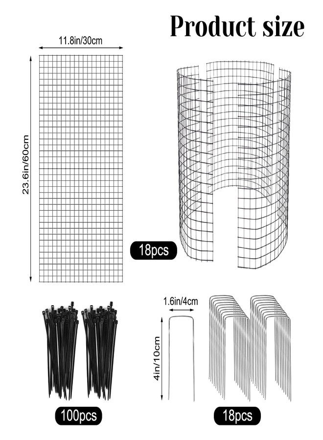 YEXEXINM 18 Pcs 24'' x 12'' Large Wire Plant Protector from Animals, 6 Pack Metal Plant Cage Chicken Wire Cloche with Ground Stakes and Nylon Tie to Keep Animals Out, Garden Protection Bunny Barricade - Image 2