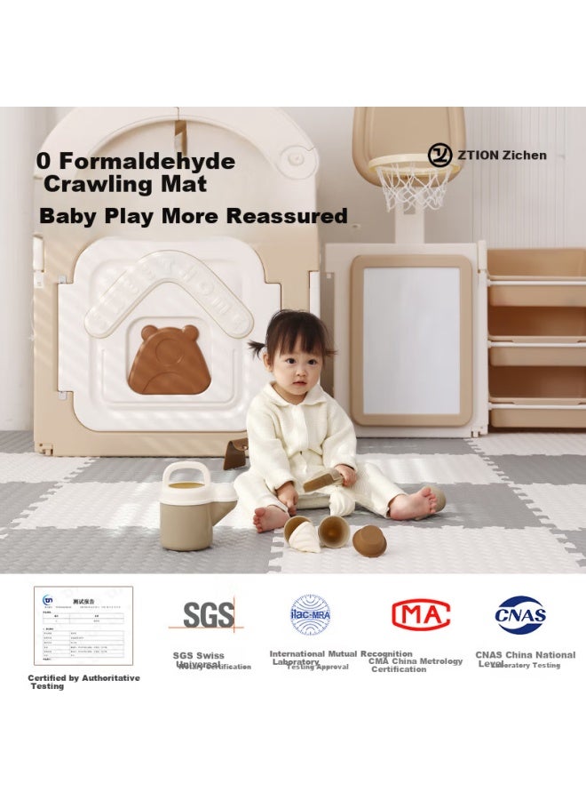Zichen Foam Floor Mat, Baby Play Mat, Anti-fall Mat, Thickened Spliced Crawling Mat, Living Room Home Use Play Mat - Image 2
