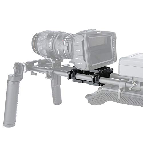 NICEYRIG Shoulder Support Camera Baseplate with 15mm Rod Clamp Railblock for Rod Support/DSLR Rig Cage - Image 2