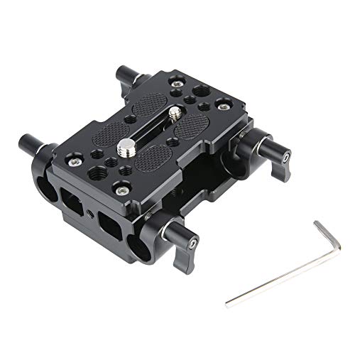 NICEYRIG Shoulder Support Camera Baseplate with 15mm Rod Clamp Railblock for Rod Support/DSLR Rig Cage - Image 5