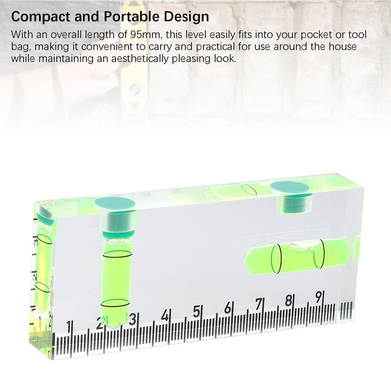 Magnetic Acrylic Bubble Level 7 2 Strong Magnets Horizontal Vertical For Wall Home - Image 3