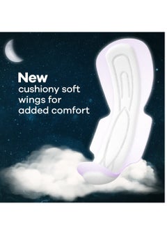 Whisper Whisper bindazz nights sanitry Pads, 20 XXXL PADS, UPTO 0% LEAKS ALL Nights LONG, FOR HEAVY FLOW, 75% LONGER & WIDER BACK, COMFORTABLE CUSHIONY SOFT WINGS, DISPOSABLE WRAPPER  - Image 5