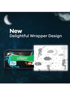 Whisper Whisper bindazz nights sanitry Pads, 20 XXXL PADS, UPTO 0% LEAKS ALL Nights LONG, FOR HEAVY FLOW, 75% LONGER & WIDER BACK, COMFORTABLE CUSHIONY SOFT WINGS, DISPOSABLE WRAPPER  - Image 4