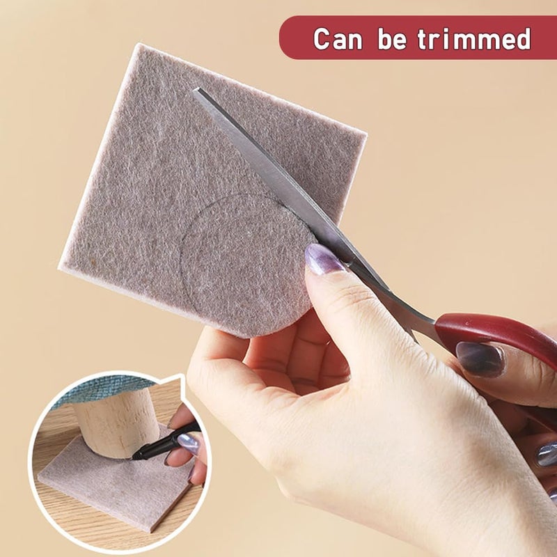 hengfento2 Felt Pads 106 Pcs Beige  Felt Furniture Pads Premium Furniture Pads Felt Furniture Pads For Protecting Hardwood Floors  Assorted Sizes Value Pack  Self-Stick Design  Easy-To-Apply.(106 Pcs Beige) - Image 5