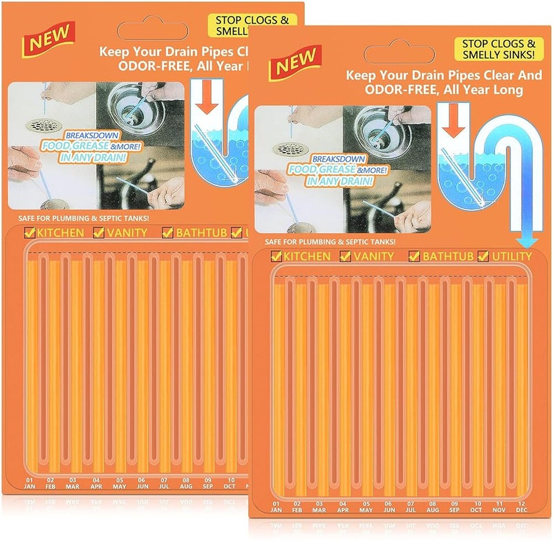 زيزن Drain Cleaner Sticks – Effectively Eliminate Odors and Keep Drains Flowing - Image 1