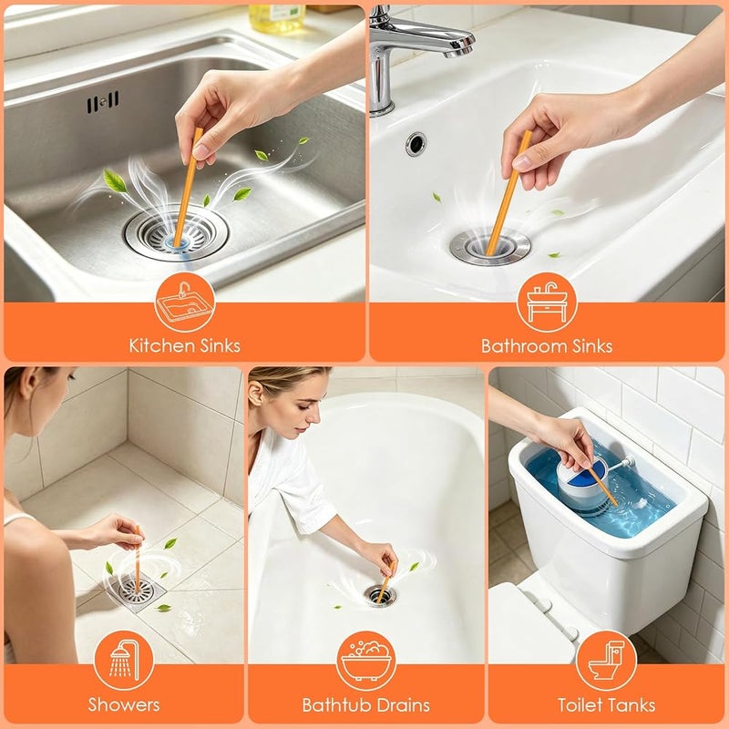 زيزن Drain Cleaner Sticks – Effectively Eliminate Odors and Keep Drains Flowing - Image 4