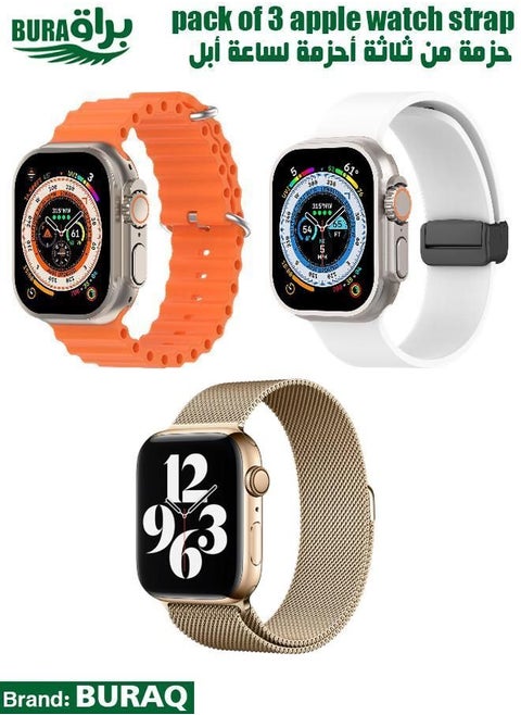 Apple Watch Band Strap For Apple Watch Ultra 2/Ultra 49mm, Series 10 46mm, 9/8/7 45mm, SE2/SE/6/5/4 44mm, 3/2/1 42mm