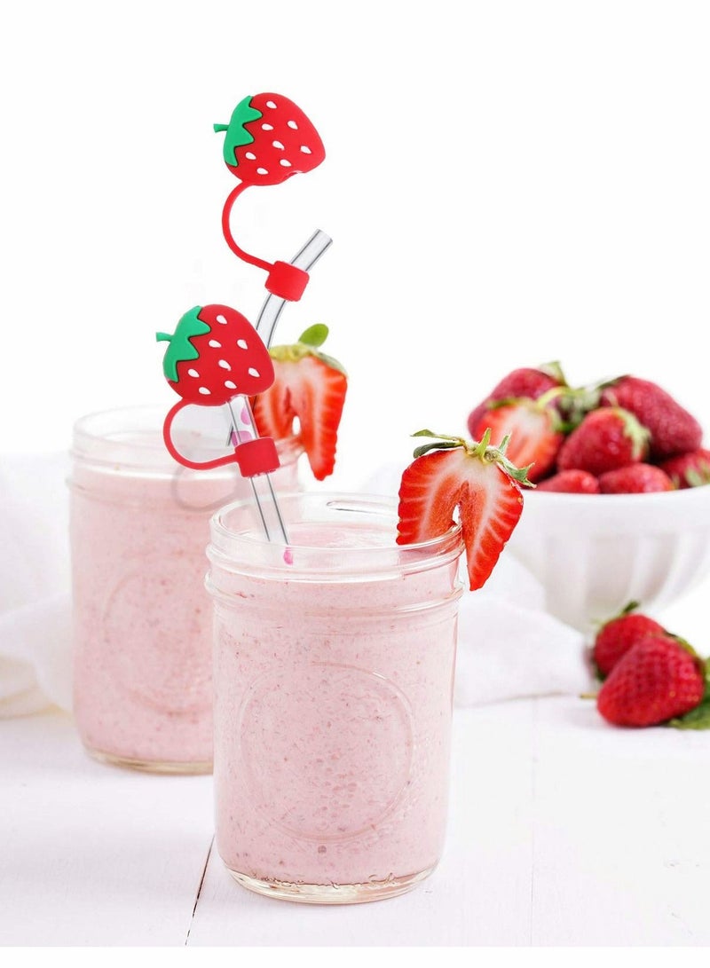 KASTWAVE Silicone Straw Tips Cover, 4 Pcs Reusable Drinking Lids Adorable Dust-proof Plugs for 6-8 mm Straws, Decor Outdoor (Not include Straw) - Image 3