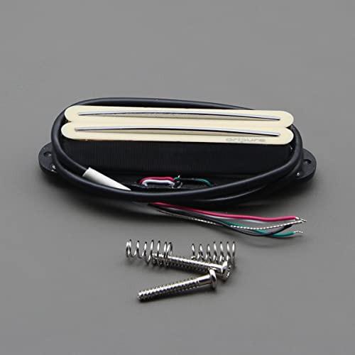 OriPure Hot Dual Rail Pickups Alnico5 Single-Coil-Sized Humbucker 10-11K Fit ST/SQ Style Electric Guitar, Cream - Image 2