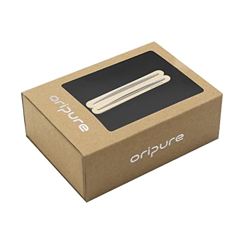 OriPure Hot Dual Rail Pickups Alnico5 Single-Coil-Sized Humbucker 10-11K Fit ST/SQ Style Electric Guitar, Cream - Image 5