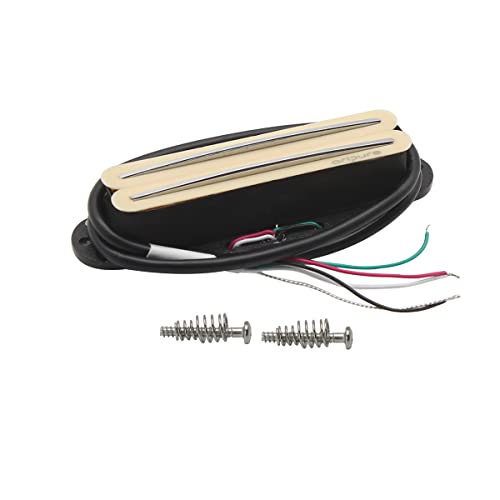 OriPure Hot Dual Rail Pickups Alnico5 Single-Coil-Sized Humbucker 10-11K Fit ST/SQ Style Electric Guitar, Cream - Image 1