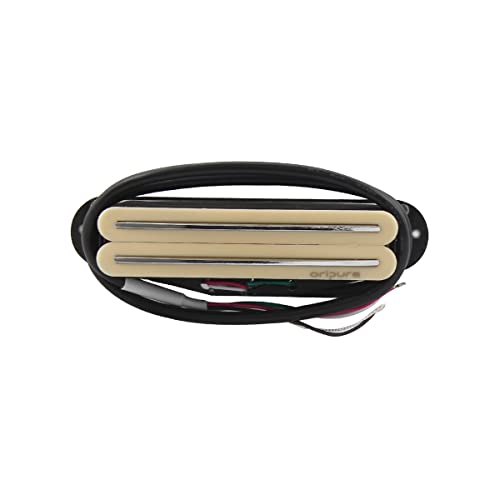 OriPure Hot Dual Rail Pickups Alnico5 Single-Coil-Sized Humbucker 10-11K Fit ST/SQ Style Electric Guitar, Cream - Image 3