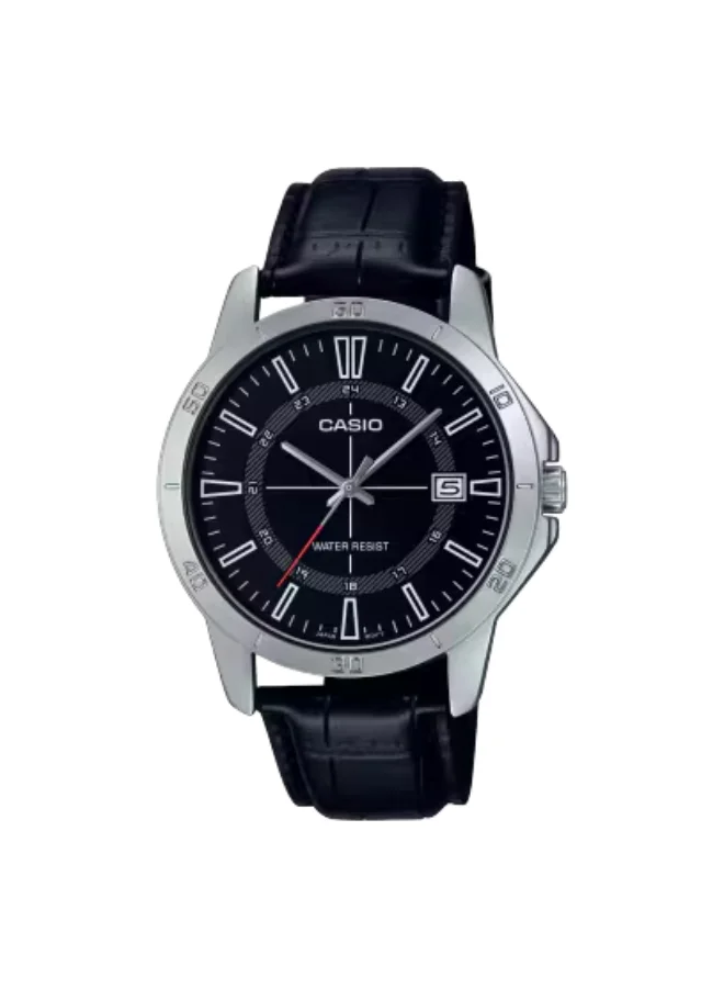CASIO Men's Leather Analog Watch MTP-V004L-1CUDF - 38 mm