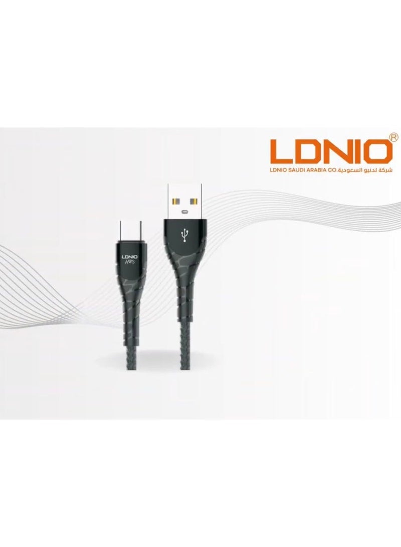 لدنيو كابل شحن فائق السرعة 52 وات USB-A إلى type-C 3M لهاتف iPhone 17/16/15 وiPad وMacBook وSamsung وXiaomi - Image 2