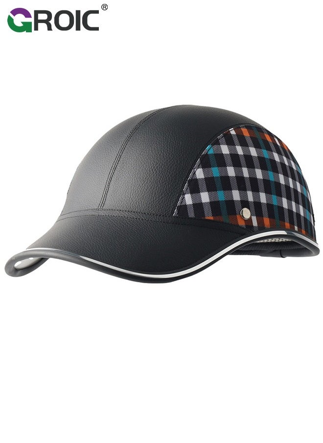 GROIC Bike Helmet for Adults, Baseball Helmets Bike Helmet, ABS Leather Cycling Safety Helmet with Adjustable Strap Urban Baseball Cap Style Bicycle Helmet for Men Women  - Image 1