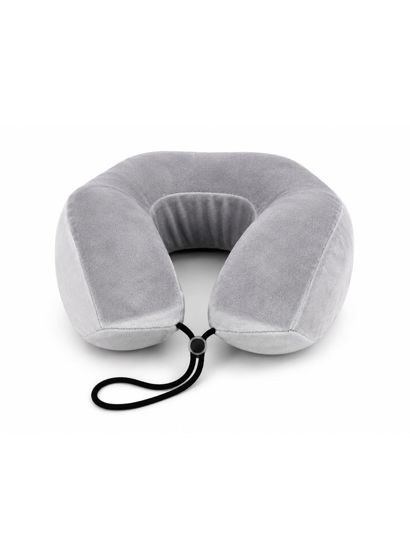 Ergonomic Memory Foam Neck Pillow, Comfortable Head and Neck Support Pillow with Premium Removable Washable Velvet Cover for Travel, Relaxation and Office Use - Image 3