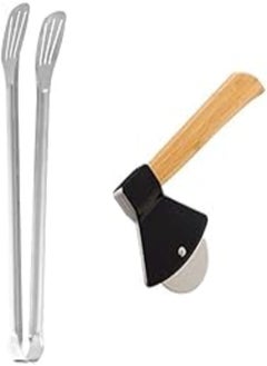 MT MT Lux Stainless Steel Grill Holder + MT Pizza Cutter - Black 