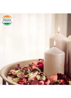 AURA Aura Long Pillar Candles Set of 3 Different Sizes for Home Decor (White, Pack of 3)  - Image 3