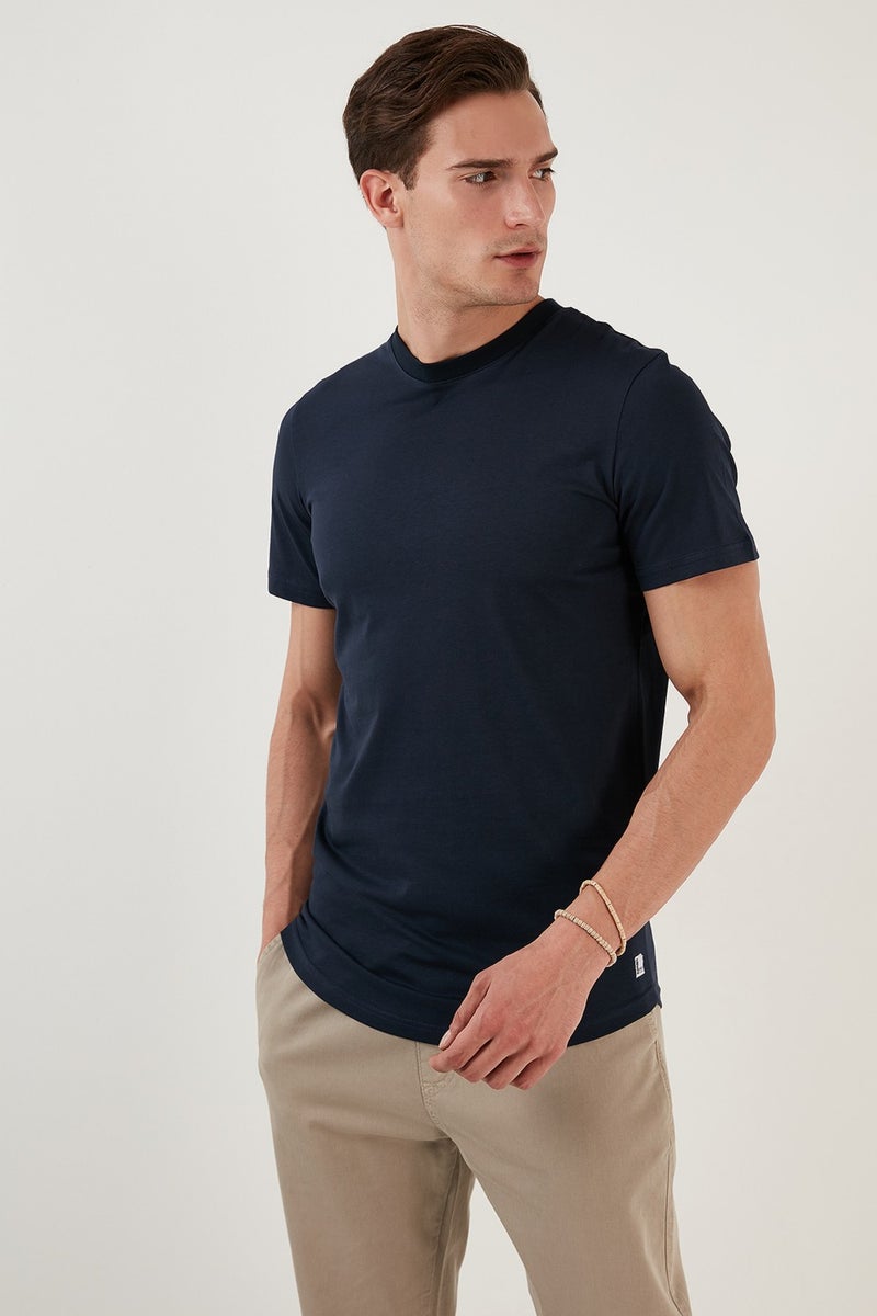 Buratti 100% Cotton Regular Fit Crew Neck T Shirt Men's T Shirt 5902511  - Image 2