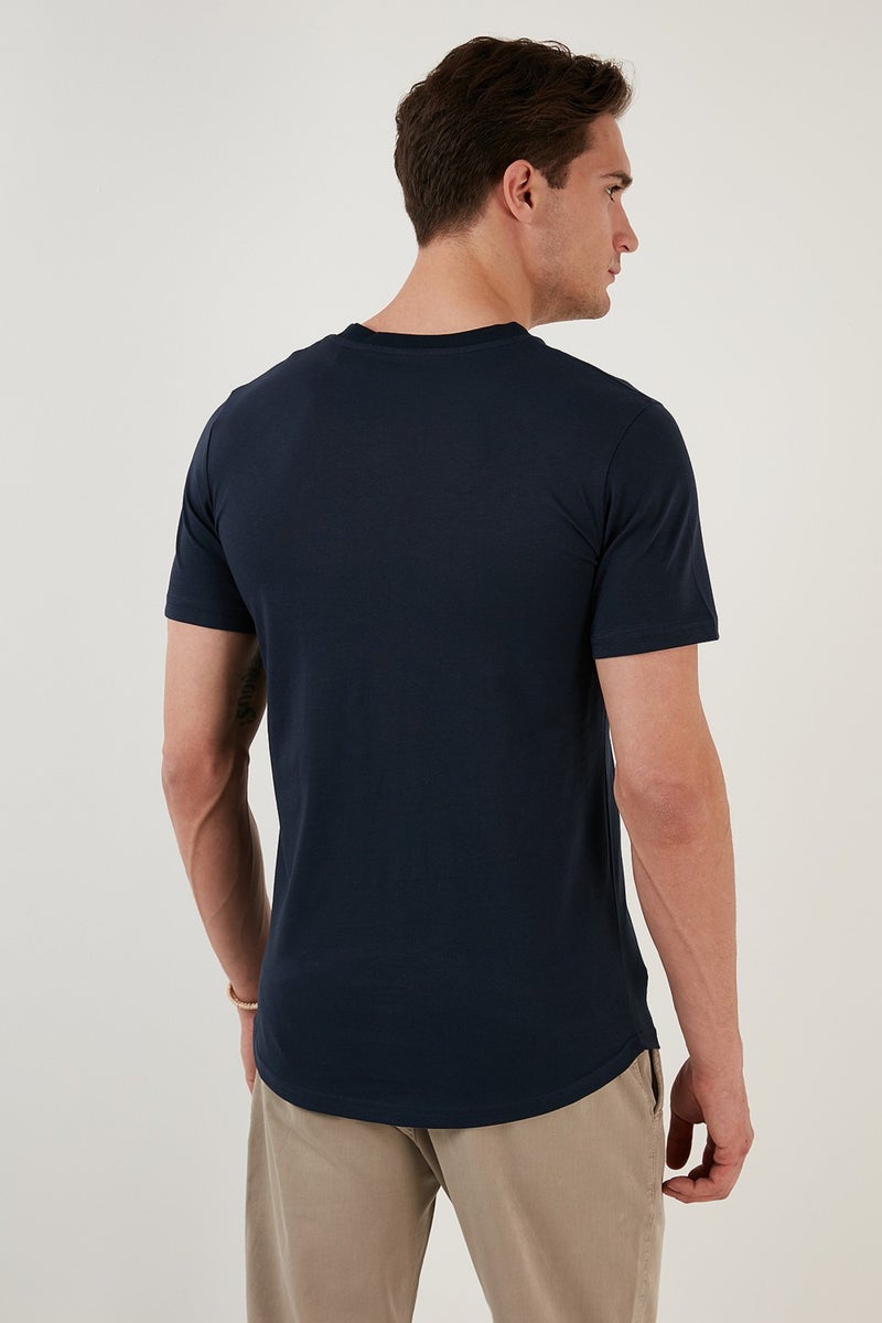 Buratti 100% Cotton Regular Fit Crew Neck T Shirt Men's T Shirt 5902511  - Image 4
