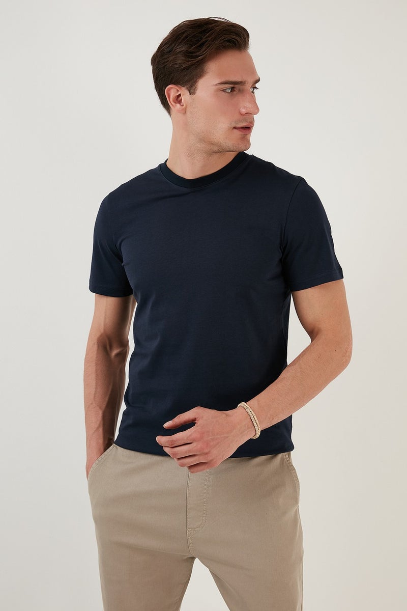 Buratti 100% Cotton Regular Fit Crew Neck T Shirt Men's T Shirt 5902511  - Image 5