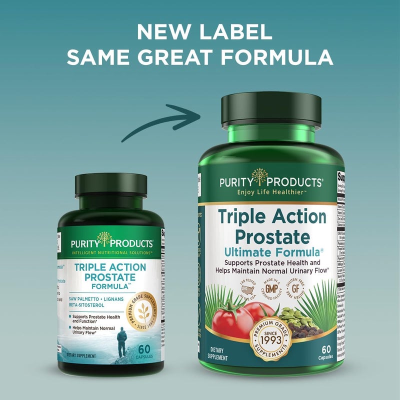 Purity Products منتجات النقاء  دعم البروستاتا ثلاثي الفعالية 60 كبسولة - Image 3