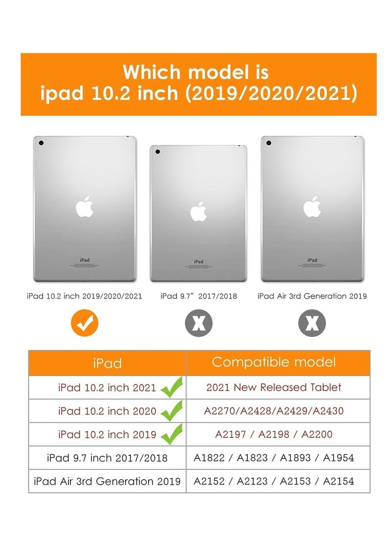 ELTRAZONE New iPad 10.2 Case for iPad 9th Generation 2021/8th Gen 2020/7th Gen 2019, Slim Ultra Magnetic Smart Cover Trifold Stand Cover with TPU Soft Back Cover,(Auto Wake/Sleep) (Rose Gold) - Image 2