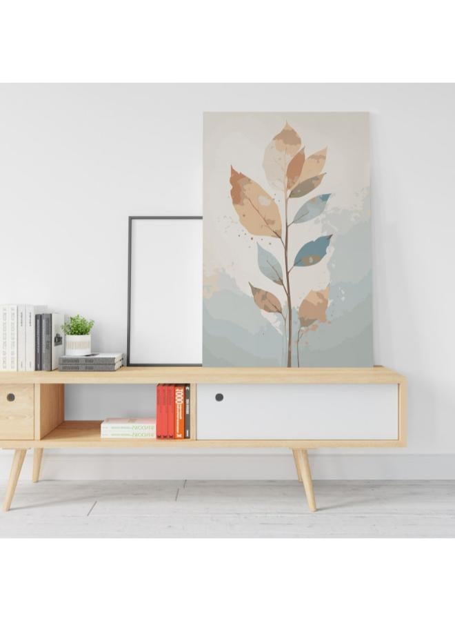 Home Gallery Boho Abstract Leaf Printed Canvas wall art - Image 4