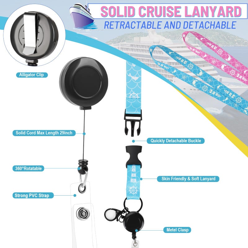 JINIOHEE Cruise Ship Essentials Kit 2026, Cruise and Vacation Essentials Including Cruise Lanyard, Power Strip, Magnetic Hooks, Luggage Tag Holder, Towel Bnad, Phone Pounch, Phone Patches for All Cruise Lines - Image 3