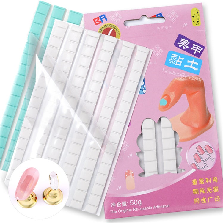 Multi-Functional Nail Art Plasticine Clay Nail Art Practice Fixed Clay Color Card Plate Nail Piece Practice Bracket Fixed - Image 2