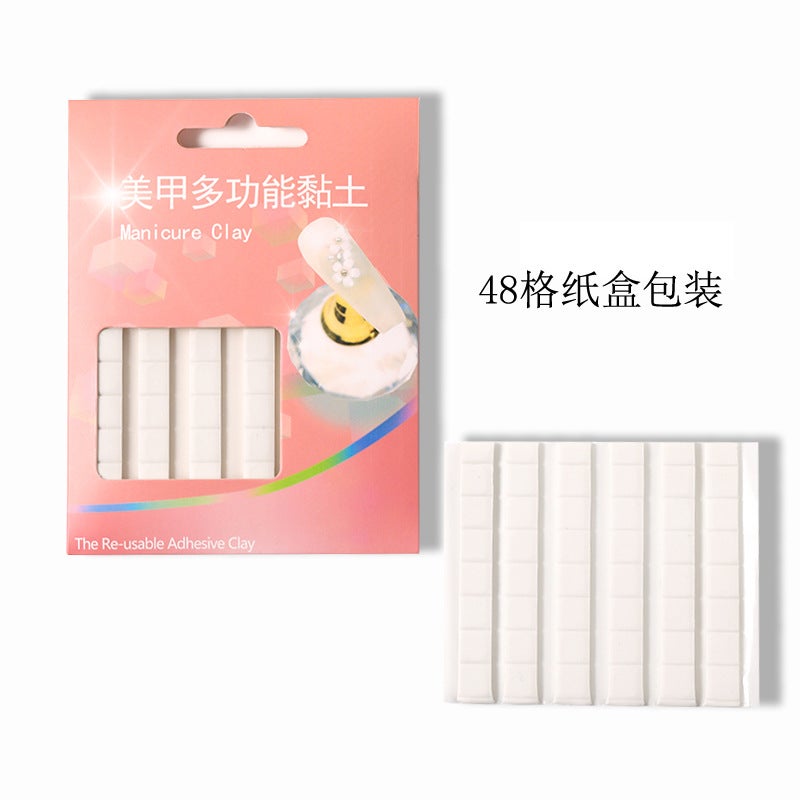 Multi-Functional Nail Art Plasticine Clay Nail Art Practice Fixed Clay Color Card Plate Nail Piece Practice Bracket Fixed - Image 1