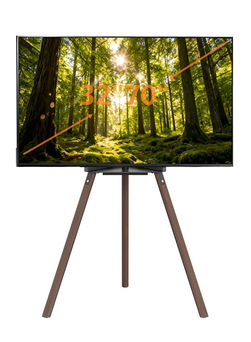 AiheArron Easel Style Floor TV Stand for 32-70 Inch TVs, Height Adjustable 3-Leg Studio Tripod TV Mount, Corner Display Stand for Gaming Living Room Bedroom Study - Image 1