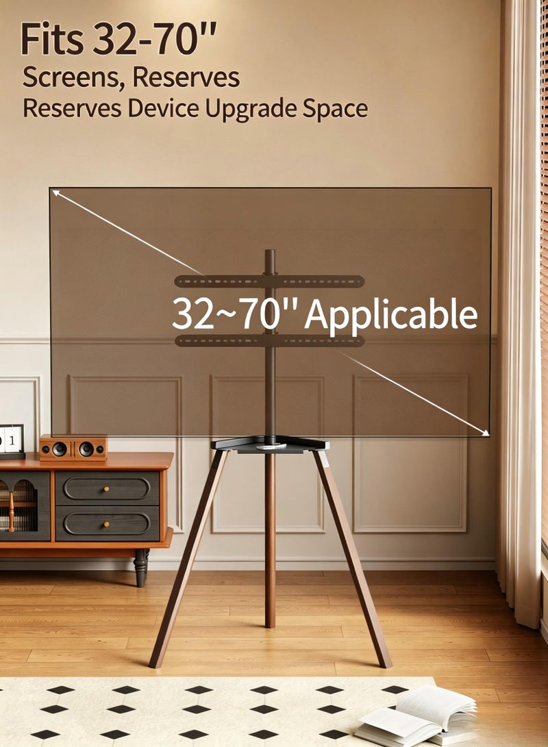 AiheArron Easel Style Floor TV Stand for 32-70 Inch TVs, Height Adjustable 3-Leg Studio Tripod TV Mount, Corner Display Stand for Gaming Living Room Bedroom Study - Image 4