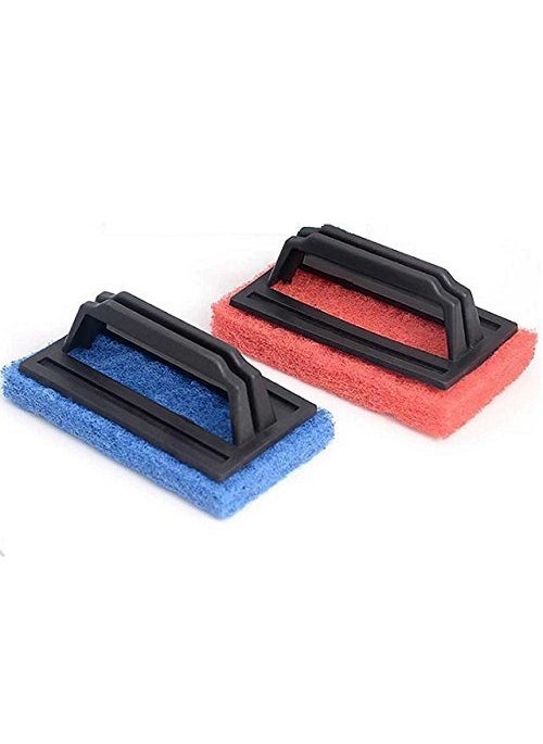 NEW ERA New Era Heavy Quality Kitchen Platform Cleaning Brush Bathroom Tile Cleaning Multipurpose Scrubber Brush with Handle Set of 2  - Image 2