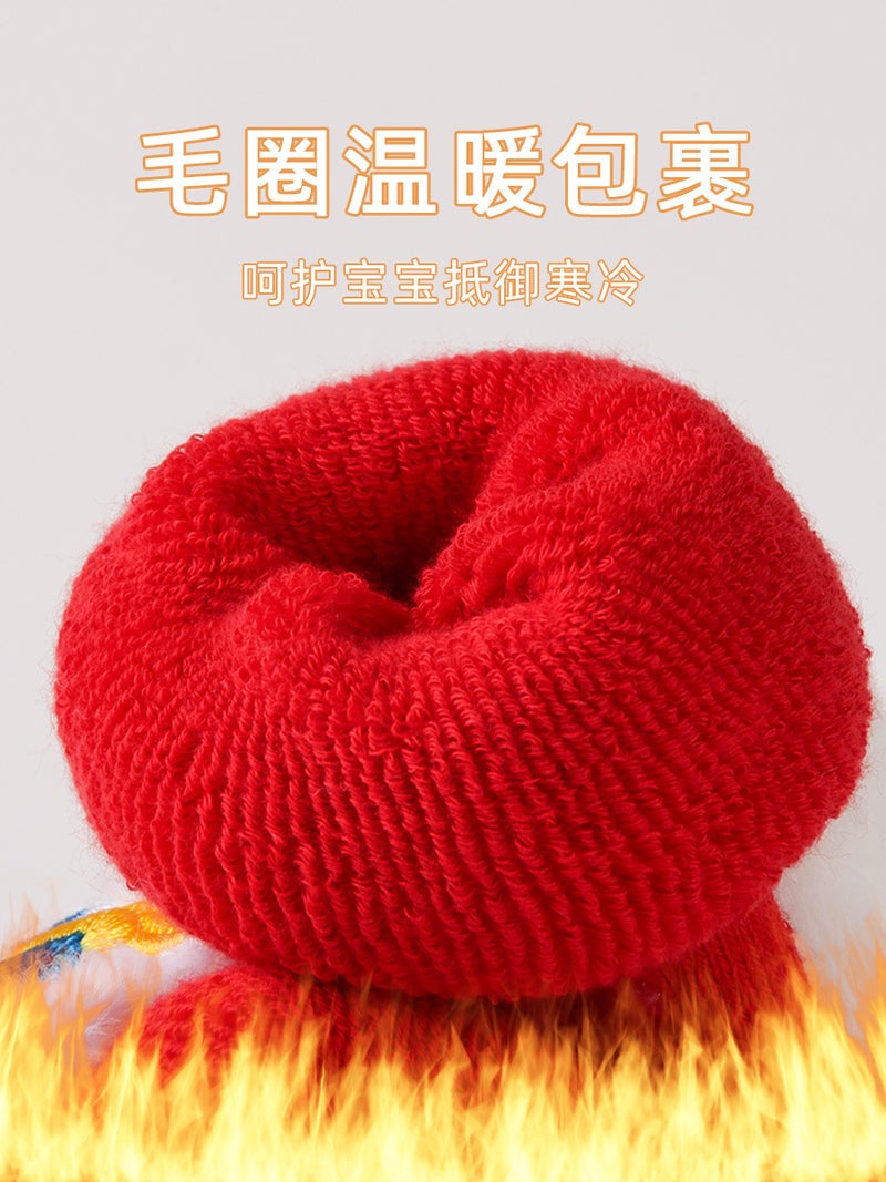 Baby socks red socks winter newborn red thick Terry socks mid-calf Doll Baby New Year socks - Image 4