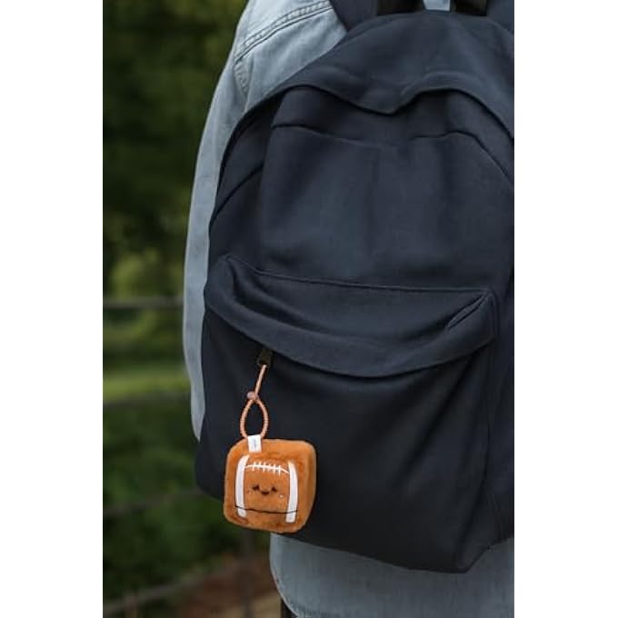 MGM Toy - Squarepal Keyring - Rugby - Anti-Stress Plush - 193717 - Memory Foam - Gadget - Gift - Sports - Rehabilitation - Anxiety - Sensory Toy - From 2 Years - Image 2