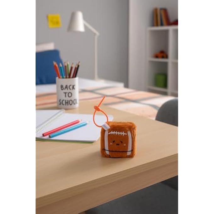 MGM Toy - Squarepal Keyring - Rugby - Anti-Stress Plush - 193717 - Memory Foam - Gadget - Gift - Sports - Rehabilitation - Anxiety - Sensory Toy - From 2 Years - Image 4