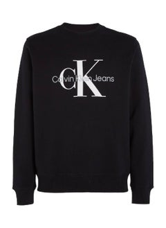 Calvin Klein Jeans Calvin Klein Jeans Men's Sweatshirt - Sportswear - Cotton , Black  - Image 2