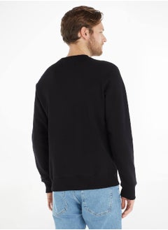 Calvin Klein Jeans Calvin Klein Jeans Men's Sweatshirt - Sportswear - Cotton , Black  - Image 3