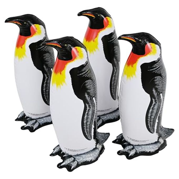 Jet Creations Inflatable Aquatic Animal Emporer Penguin, Pack of 4, 20 inch Tall Self Standing, Pool Toys, Photo Prop, Theme Party Centerpiece, Living Room Decor, VBS, Gifts for Kids, Adults, Women - Image 4