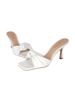CARRANO Carrano Ladies Open Mule Knot Puffy Thin Heel Leather 321027 Cab0629  - Image 2