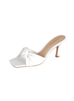 CARRANO Carrano Ladies Open Mule Knot Puffy Thin Heel Leather 321027 Cab0629  - Image 3