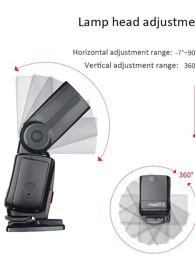 YONGNUO Yongnuo YN 560 III Professional Flash Speedlight Flashlight, GN58 2.4G Receiver, Built in Trigger Receiver System, YN560 III YN-560III YN560III for Canon Nikon Pentax Olympus Camera  - Image 3