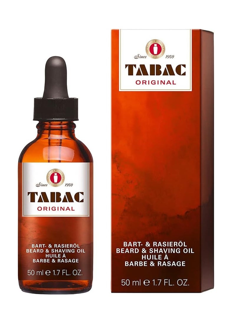Tabac Original زيت اللحية والحلاقة من ماورر وويرتس 50 مل - Image 1